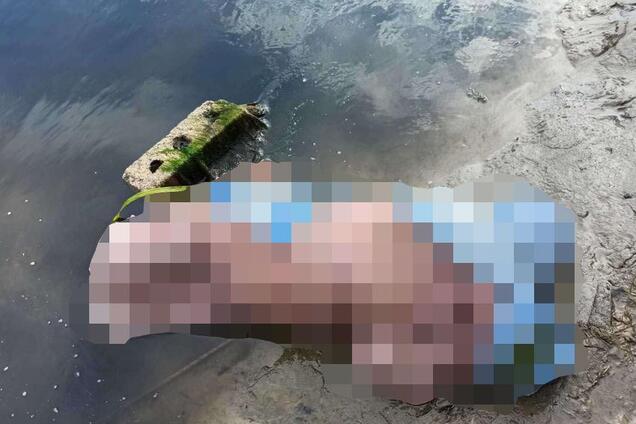 Під Дніпром в річці знайшли тіло жінки з прив'язаним до ніг шлакоблоком. Фото 18+