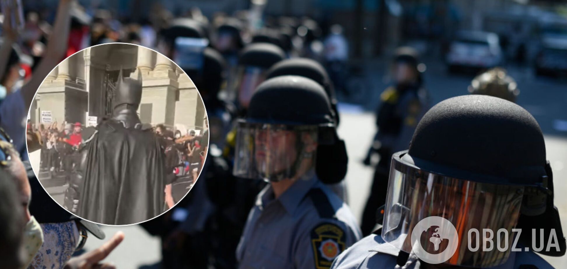 В США на протестах появился Бэтмен: арестованы почти 2 тысячи человек