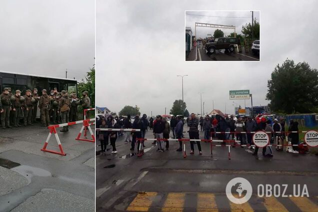 На Закарпатье произошли потасовки на КПП между пограничниками и заробитчанами. Стянуты силовики