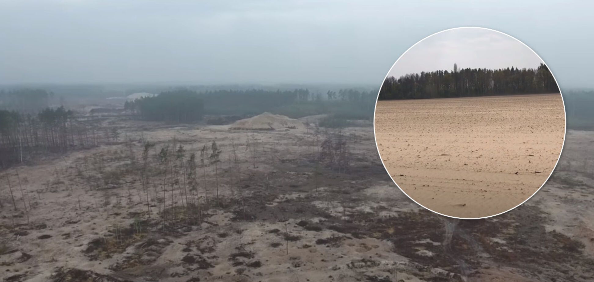 'Настоящие дюны': на Ривненщине нашли источник песчаных бурь, накрывших Украину. Видео