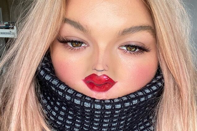 Рот на носу: странная оптическая иллюзия на лице стала трендом в сети