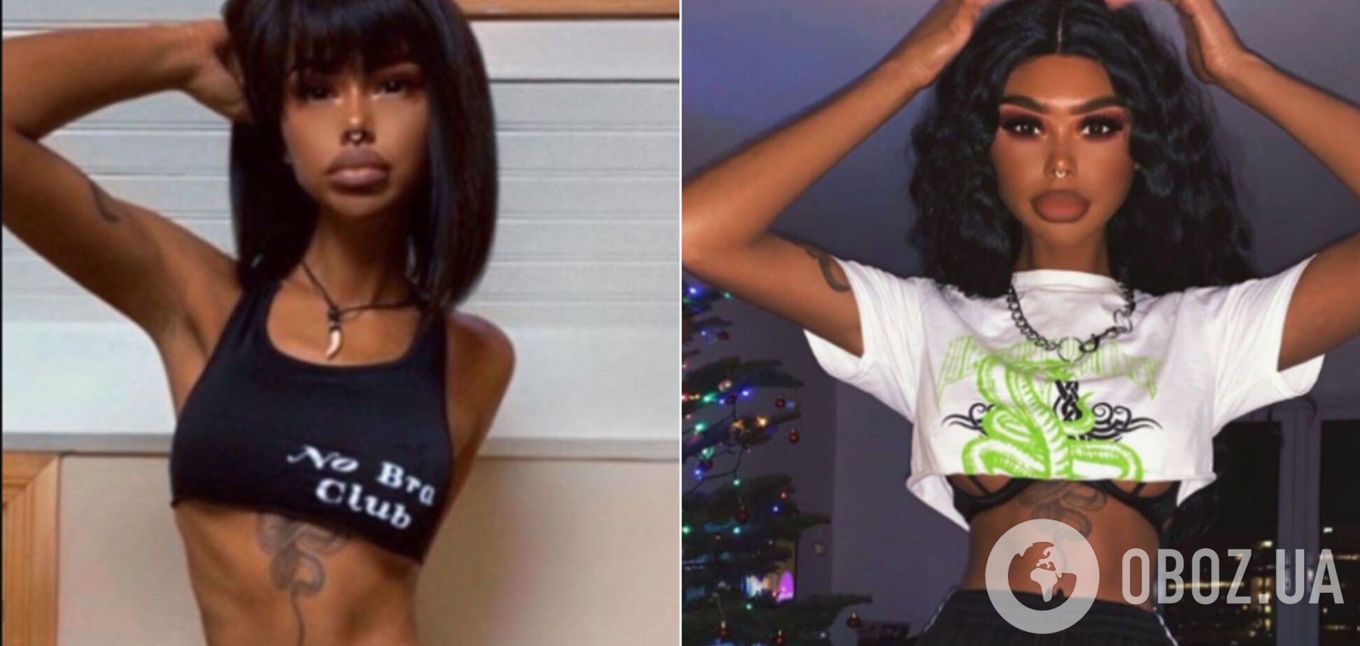 Сменившая цвет кожи девушка поразила аномальной худобой: откровенные фото