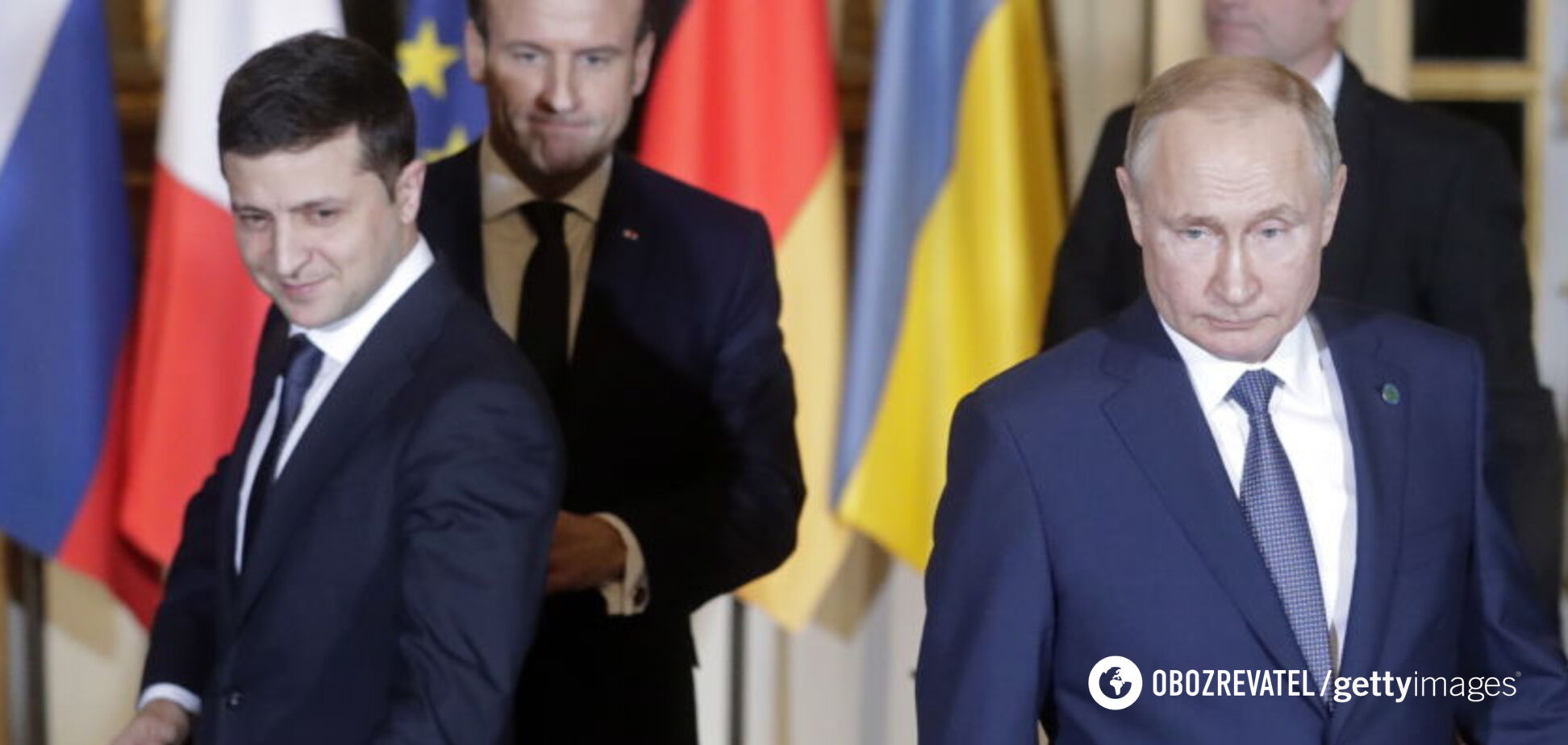 Зеленский и Путин в Париже. Декабрь 2019 год