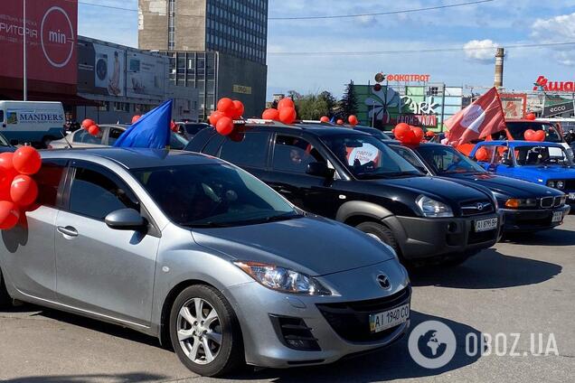 Партия Шария устроила автопробег в Киеве, несмотря на карантин: фото и видео