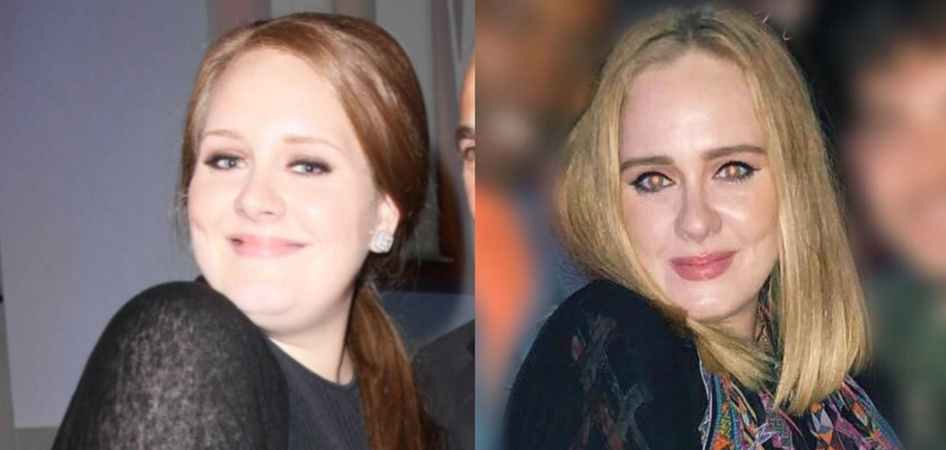 Адель до і після схуднення