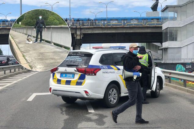 В полиции сообщили все подробности о 'минере' моста Метро в Киеве