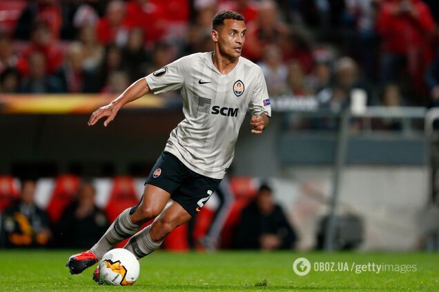 Полузащитник 'Шахтера' Алан Патрик в матче Лиги Европы