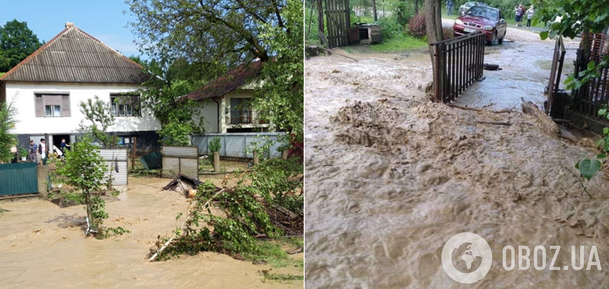 На Закарпатье непогода потопила целое село: повреждены десятки домов. Фото и видео