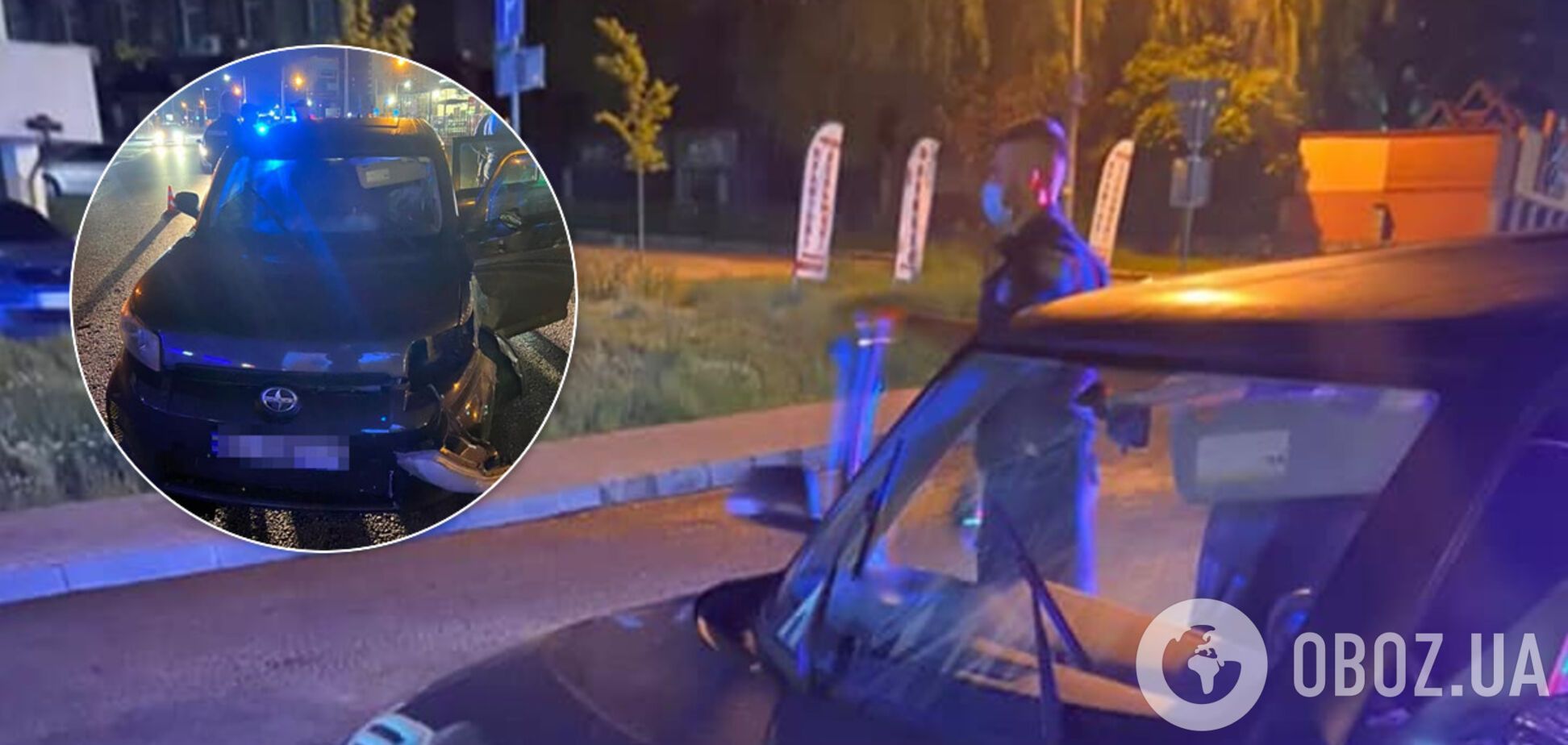 Во Львове водитель без прав убегал от полиции и сбил светофор: в салоне был маленький ребенок. Фото