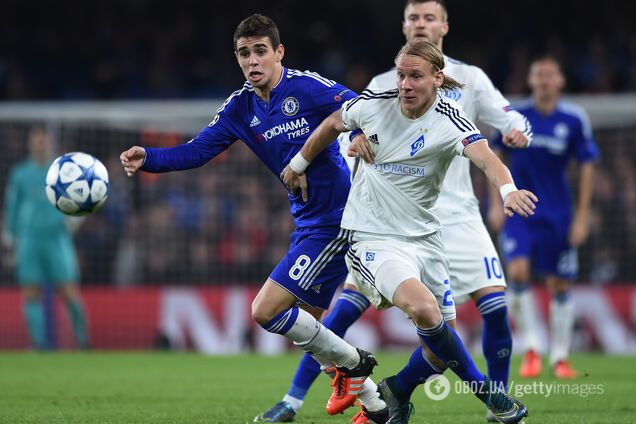 Домагой Вида в составе 'Динамо' в матче против 'Челси'