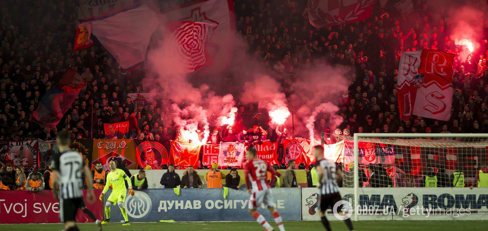 Переполненные трибуны на матче 'Партизан' - 'Црвена Звезда'