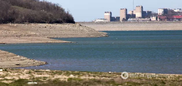 Сімферопольське водосховище перетворилося в калюжу