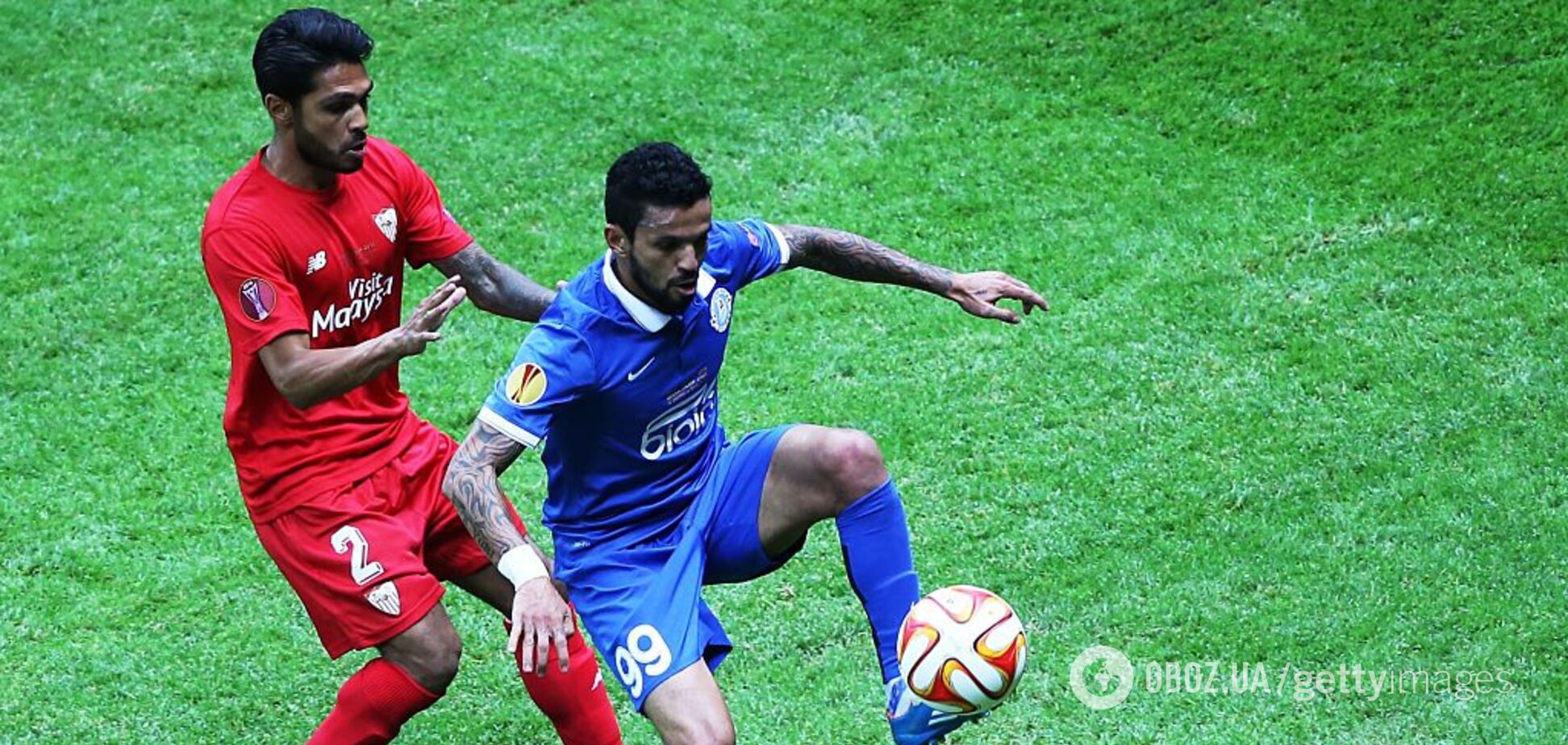 Матеус в финале Лиги Европы против 'Севильи'