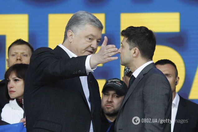 Порошенко и Зеленский на дебатах в 2019 году
