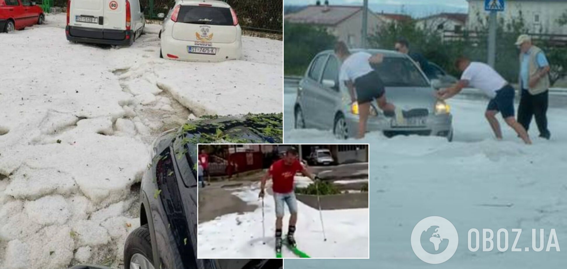 В Хорватии выпал снег