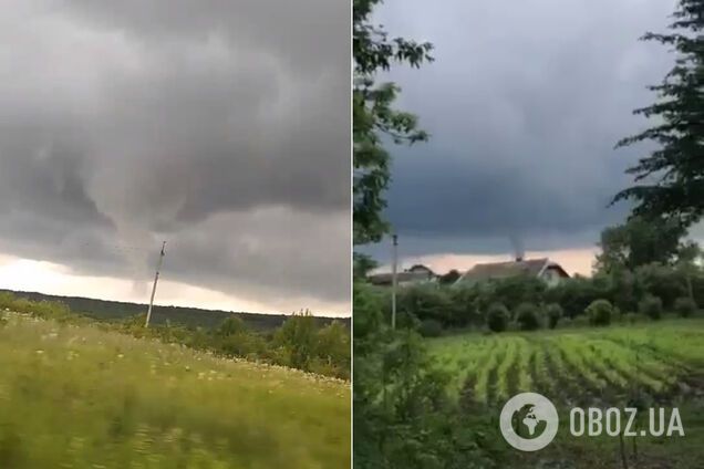 На Прикарпатье сняли смерч