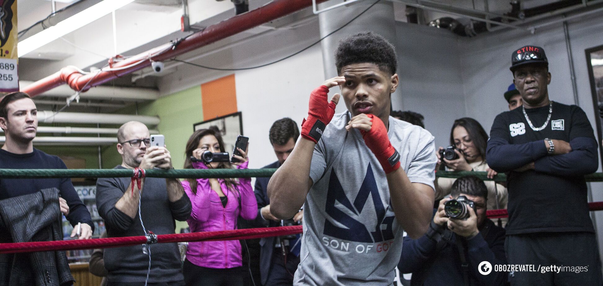 Шакур Стивенсон во время спарринга