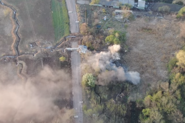 Уничтожение позиций террористов воинами ВСУ