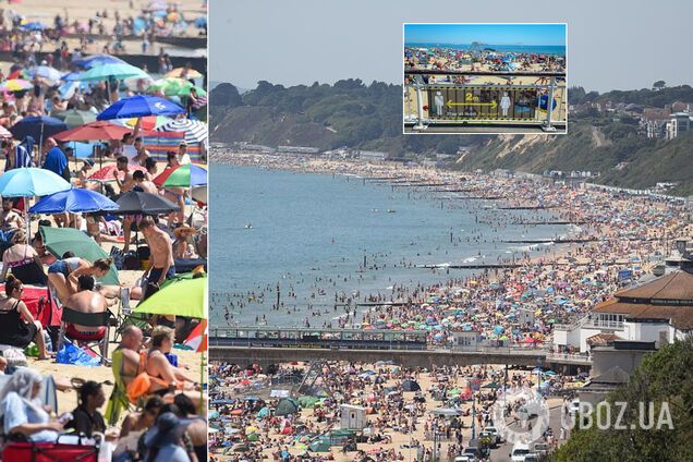 На пляжи Британии вышли около полумиллиона людей