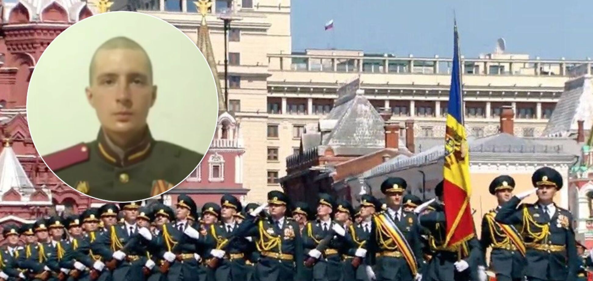 На параде Победы солдат разбил окно машины ФСО