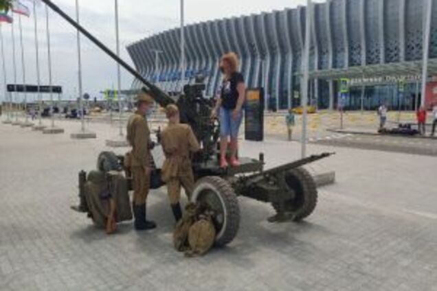 Зенитка в аэропорту Симферополя