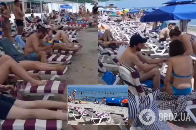 Одеські пляжі в розпал коронавірусу заповнені людьми. Відео