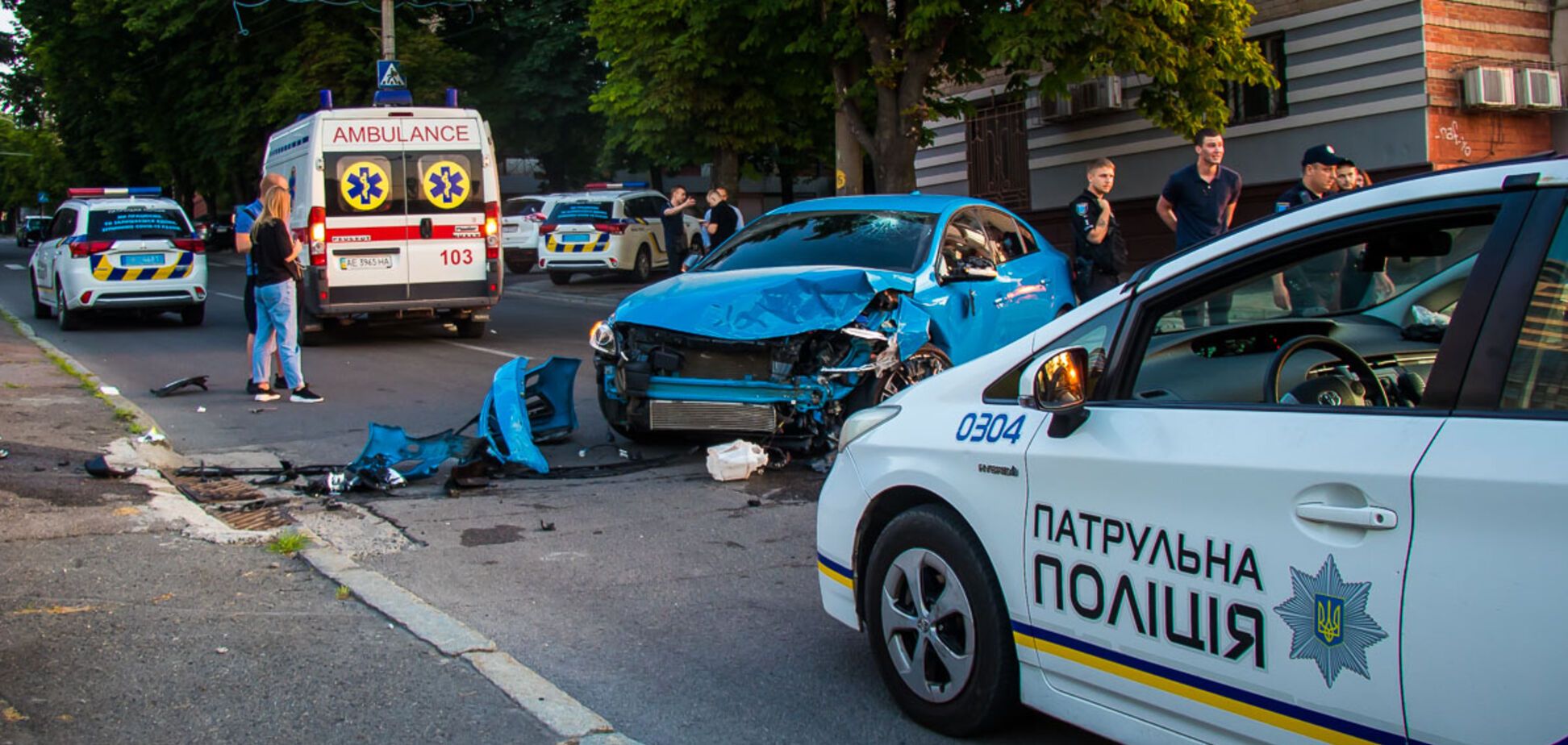 У Дніпрі водій влаштував ДТП з двома потерпілими: поліція провела жорстке затримання