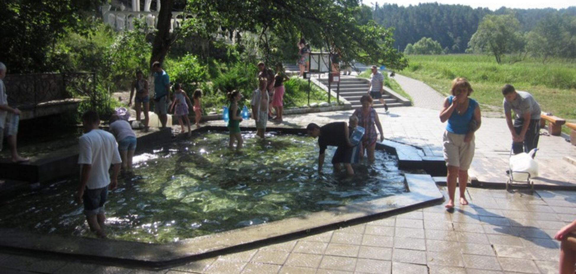 На Львовщине люди устроили массовое купание против COVID-19. Видео