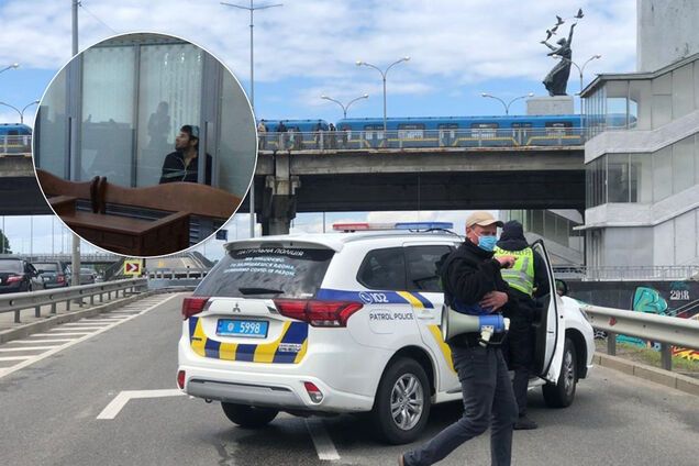 'Минера' моста метро в Киеве арестовали