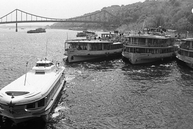 Річковий порт у Києві у 1960-х роках