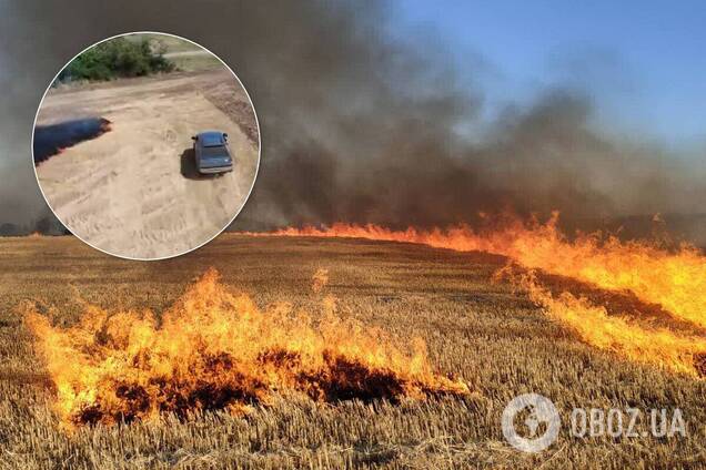 В Донецкой области поймали агронома, который ради экономии поджег поле. Видео