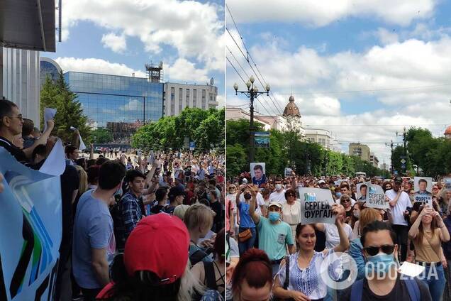 Росіяни протестували в Хабаровську