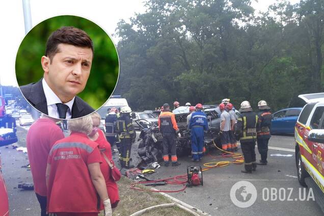 Зеленский отреагировал на ДТП в Киеве, в котором погибла семья