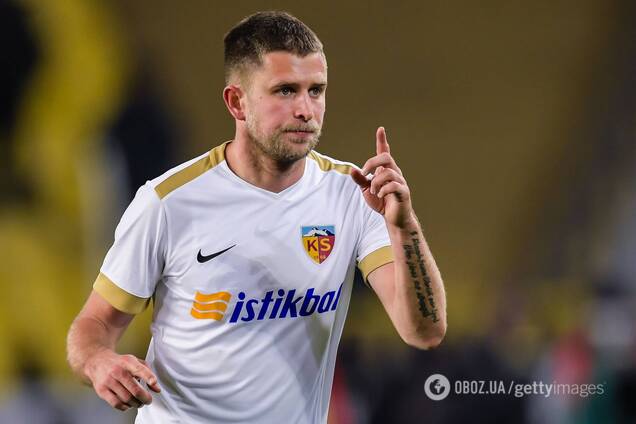 Артем Кравець забив в третьому матчі поспіль і врятував 'Кайсеріспор' від поразки на останніх хвилинах
