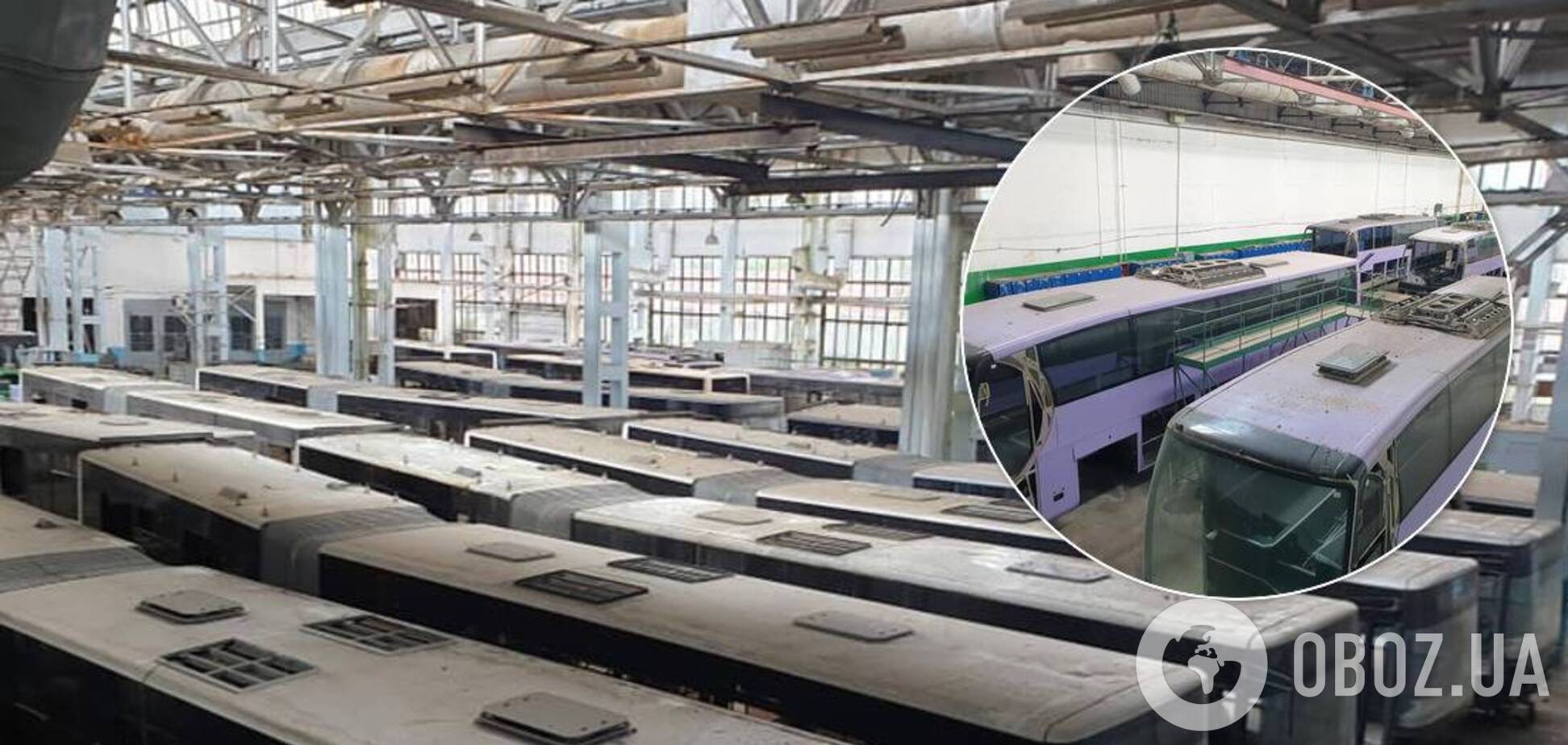 В сети показали впечатляющее кладбище автобусов на заводе ЛАЗ