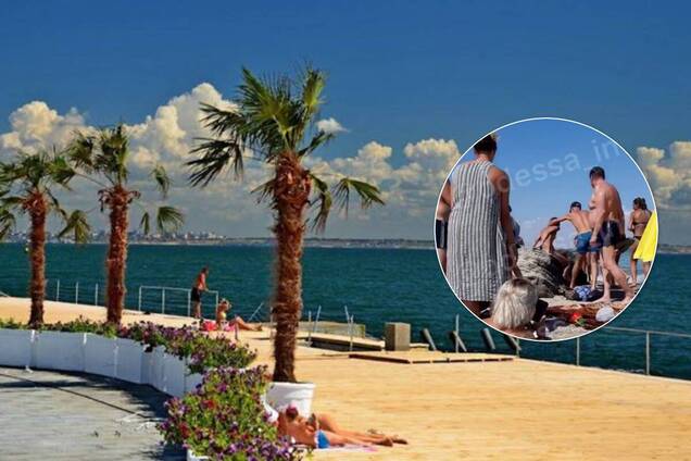 На пляже в Одессе разгуливала полностью голая девушка. Видео 18+