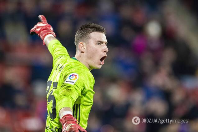 Лунин пропустил два гола, но стал лучшим игроком команды в чемпионате Испании