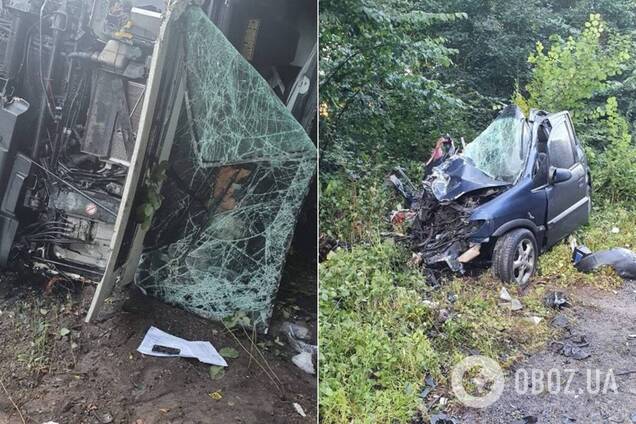 Під Вінницею в ДТП з вантажівкою загинули чотири людини. Фото