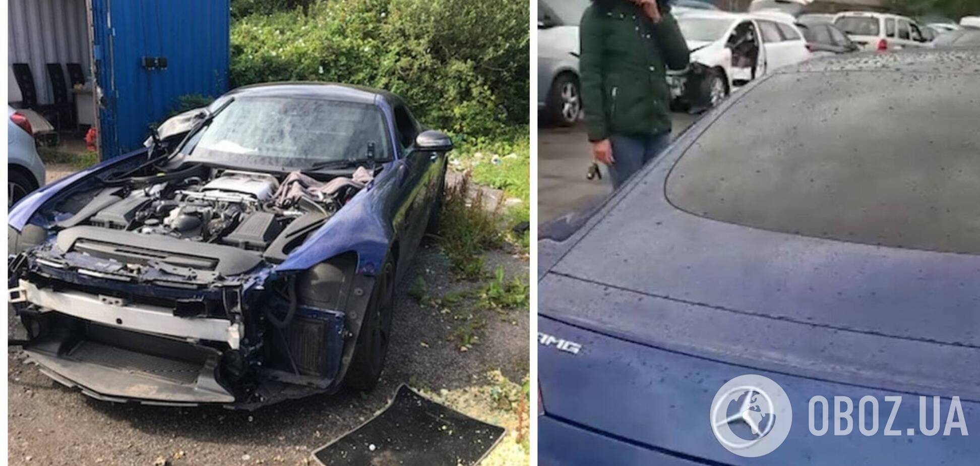 На платной парковке за 1900 грн раскурочили Mercedes за $150 000