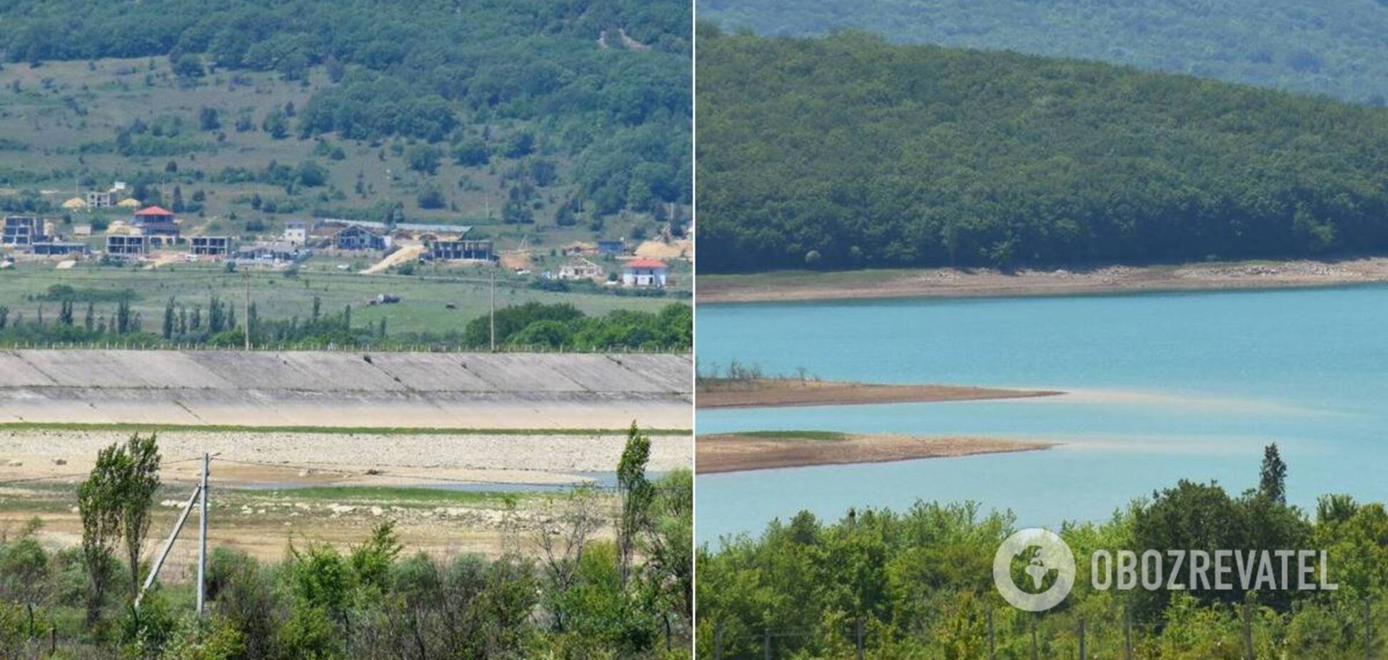 Вода відступила від дамби приблизно на 100 метрів