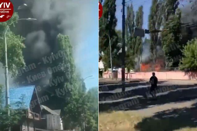 У Києві спалахнула масштабна пожежа
