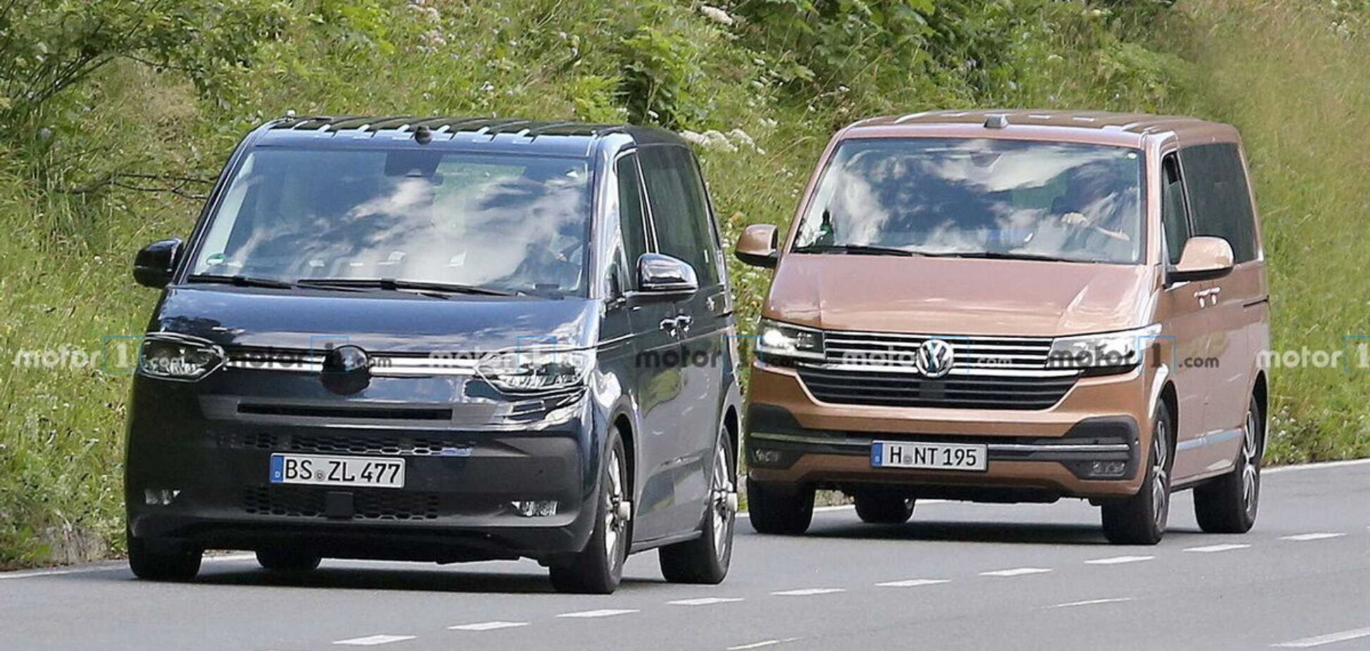Почувствуйте разницу: прототип VW Transporter поймали с актуальным T6.1