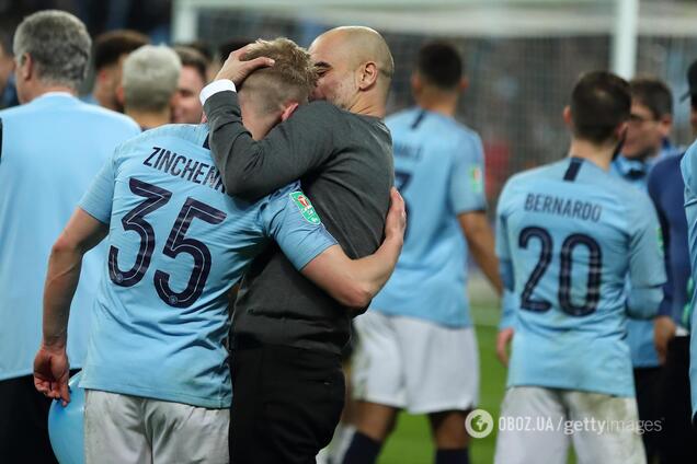 Александр Зинченко и Пеп Гвардиола