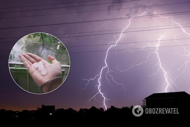 В Одесской области прошел град