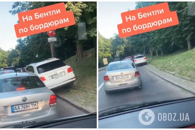 У Києві зняли дуже нахабного водія на позашляховику Bentley