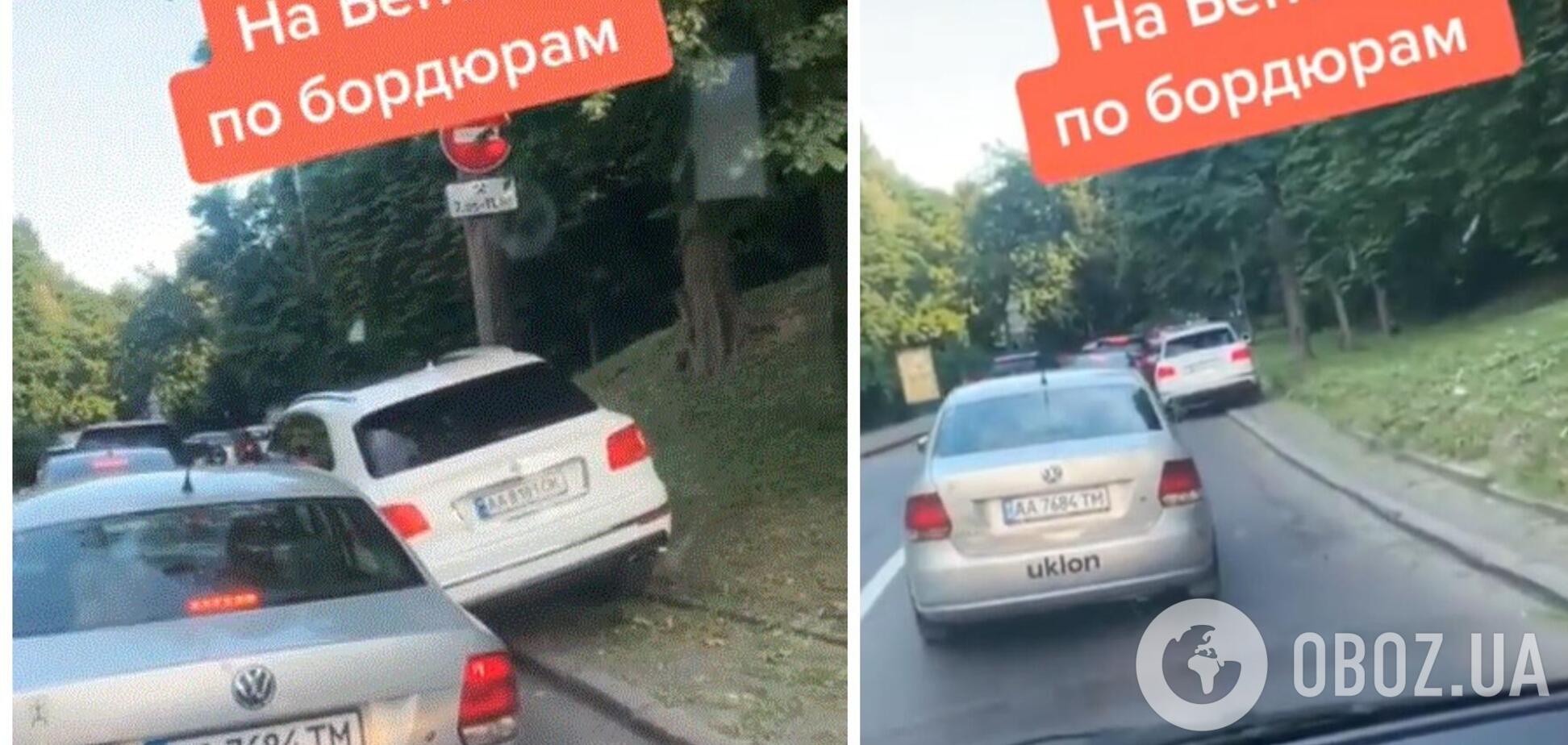 В Киеве засняли сверхнаглого водителя на внедорожнике Bentley