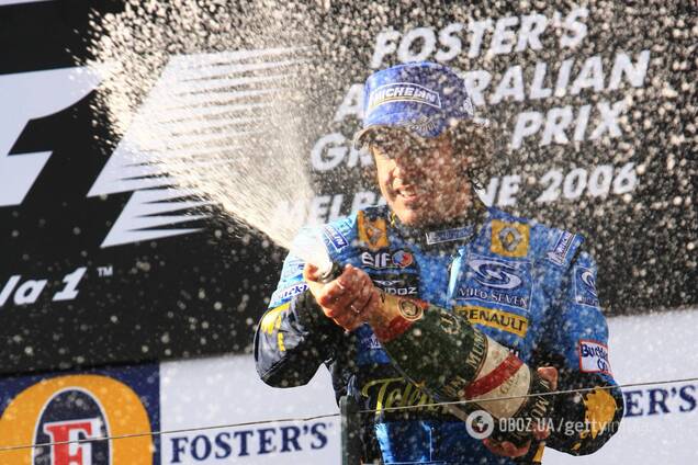 Фернандо Алонсо празднует победу