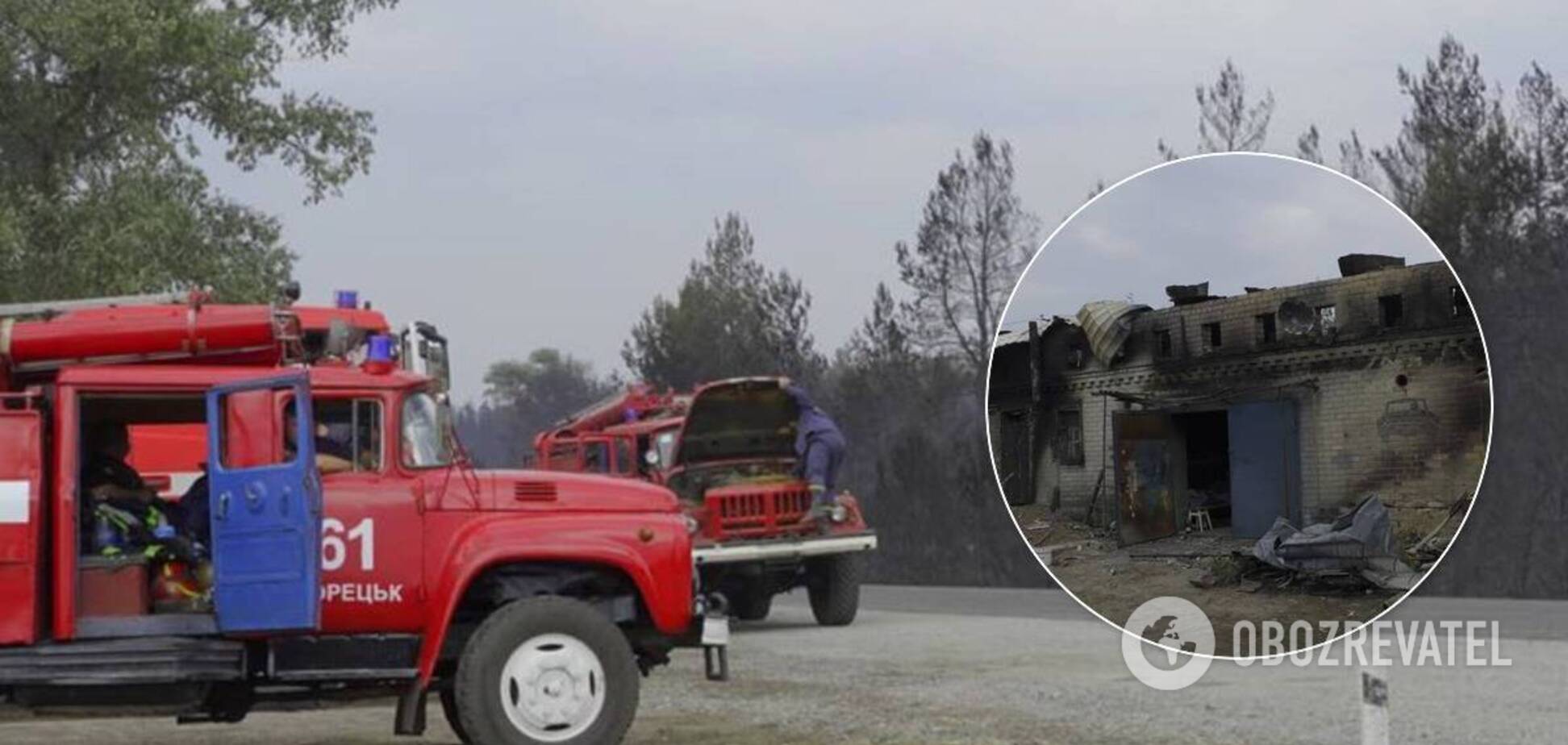 Лесной пожар в Луганской области