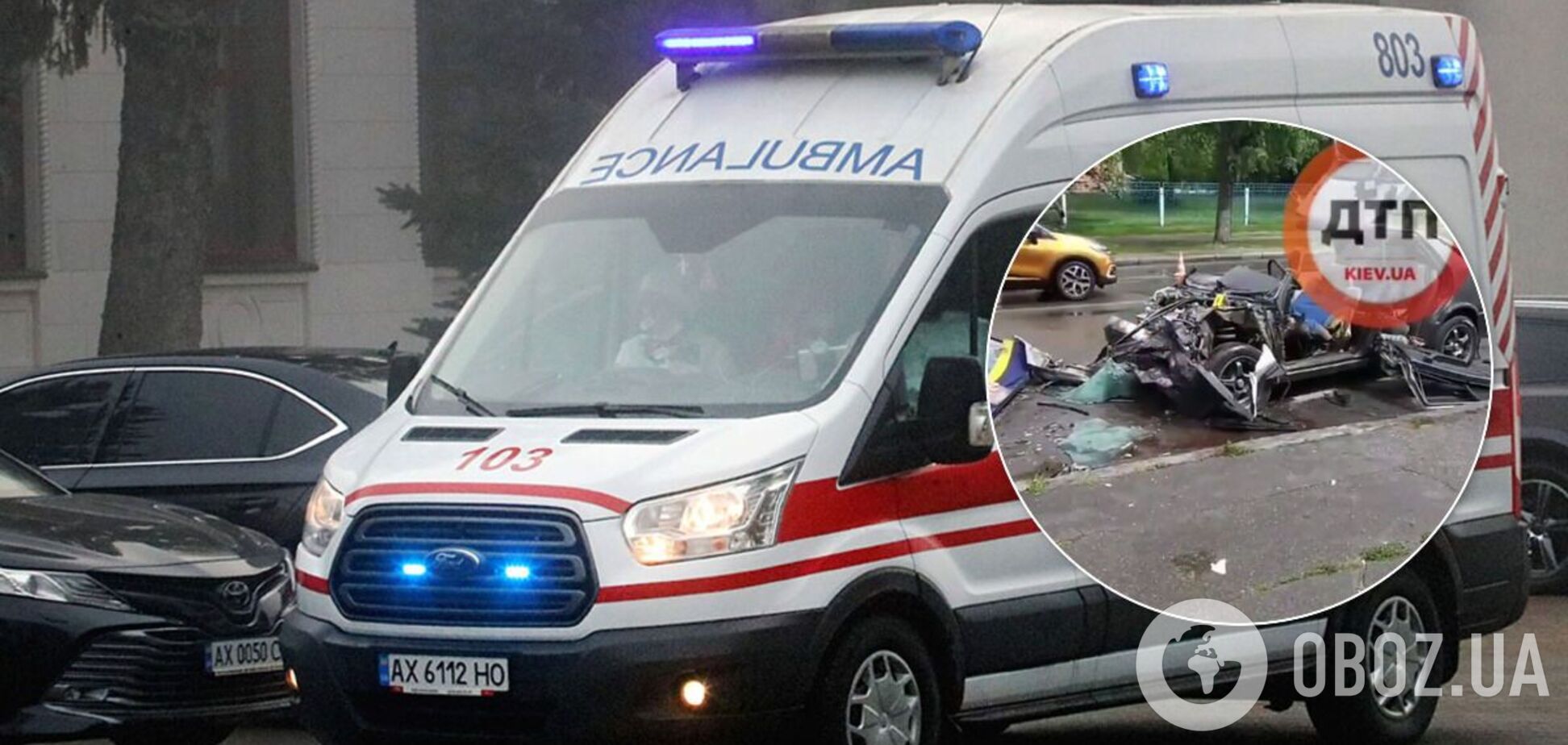 Легковушка на полной скорости врезалась в маршуртку на Лесном массиве