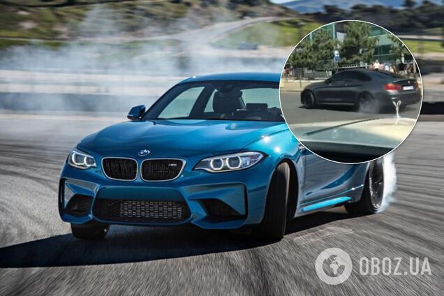 В Украине пассажир Rolls-Royce заснял дрифтера-нарушителя на BMW